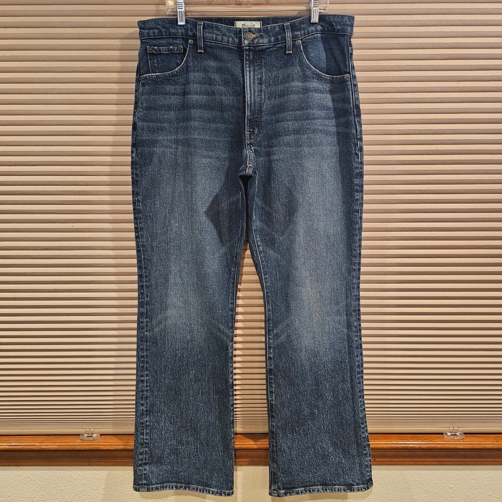 Madewell Relaxed Bootcut Jeans Dark Indigo Wash NS943‎ Blue Denim Womens 32